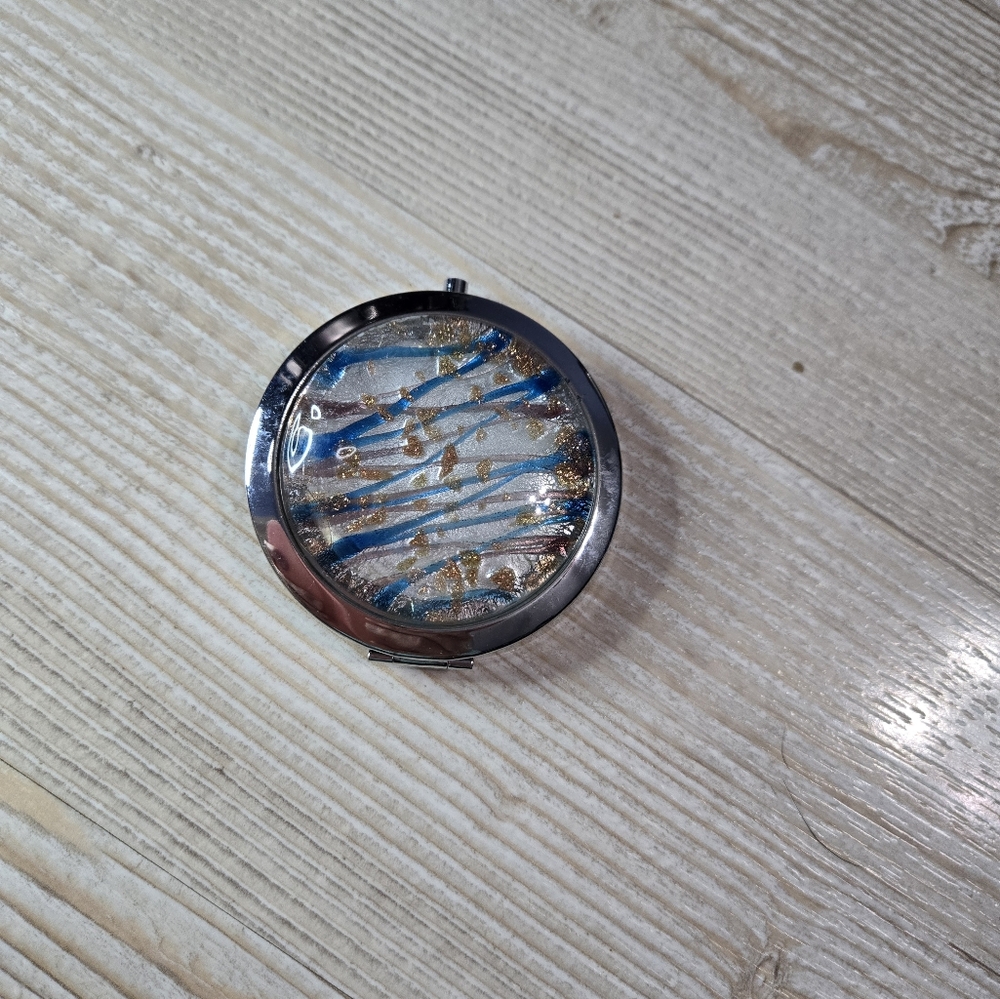 Glitter Compact Mirror Purse Size